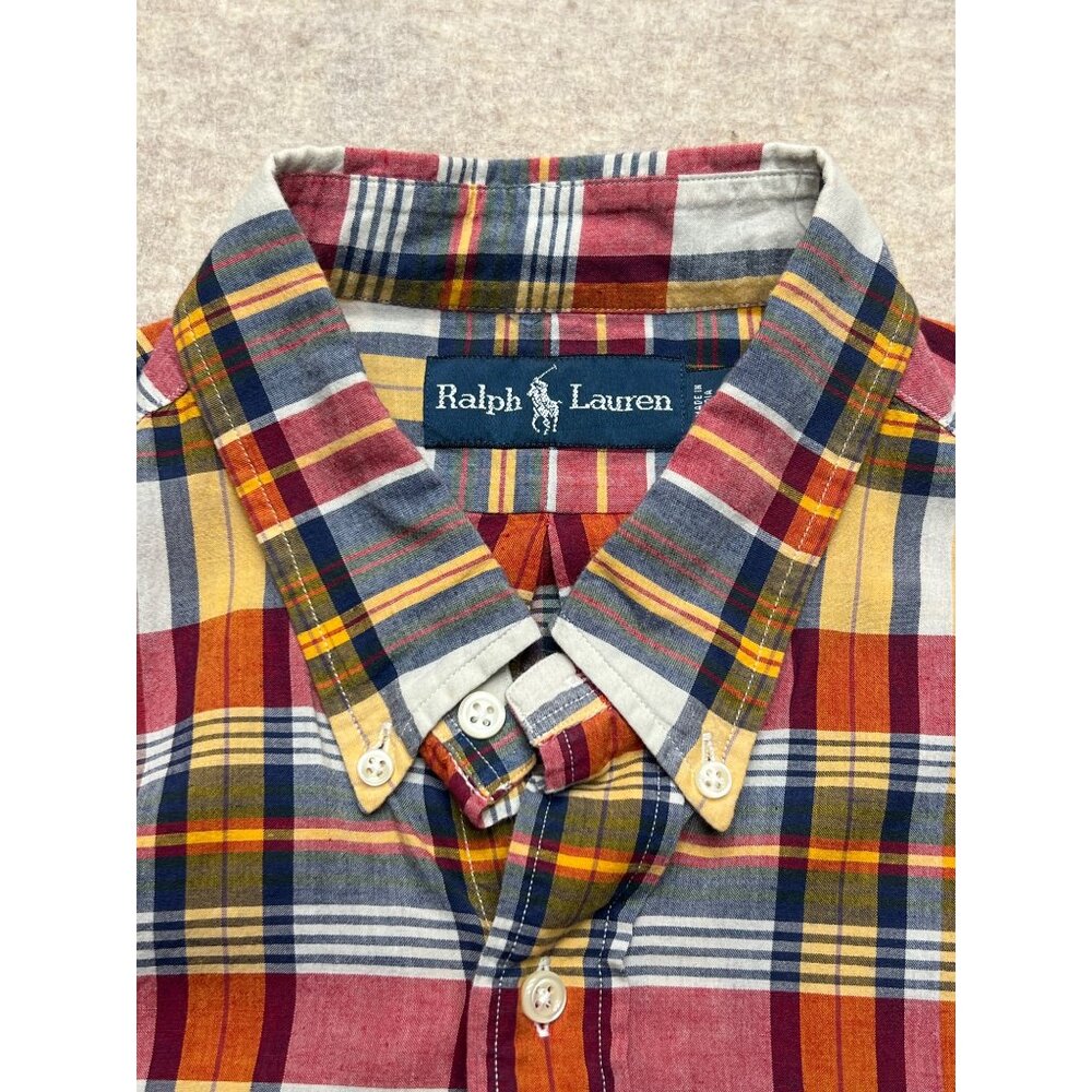 Ralph Lauren Plaid Long Sleeve Button Down Men's Shirt Large Classic Casual Bus - Picture 4 of 8